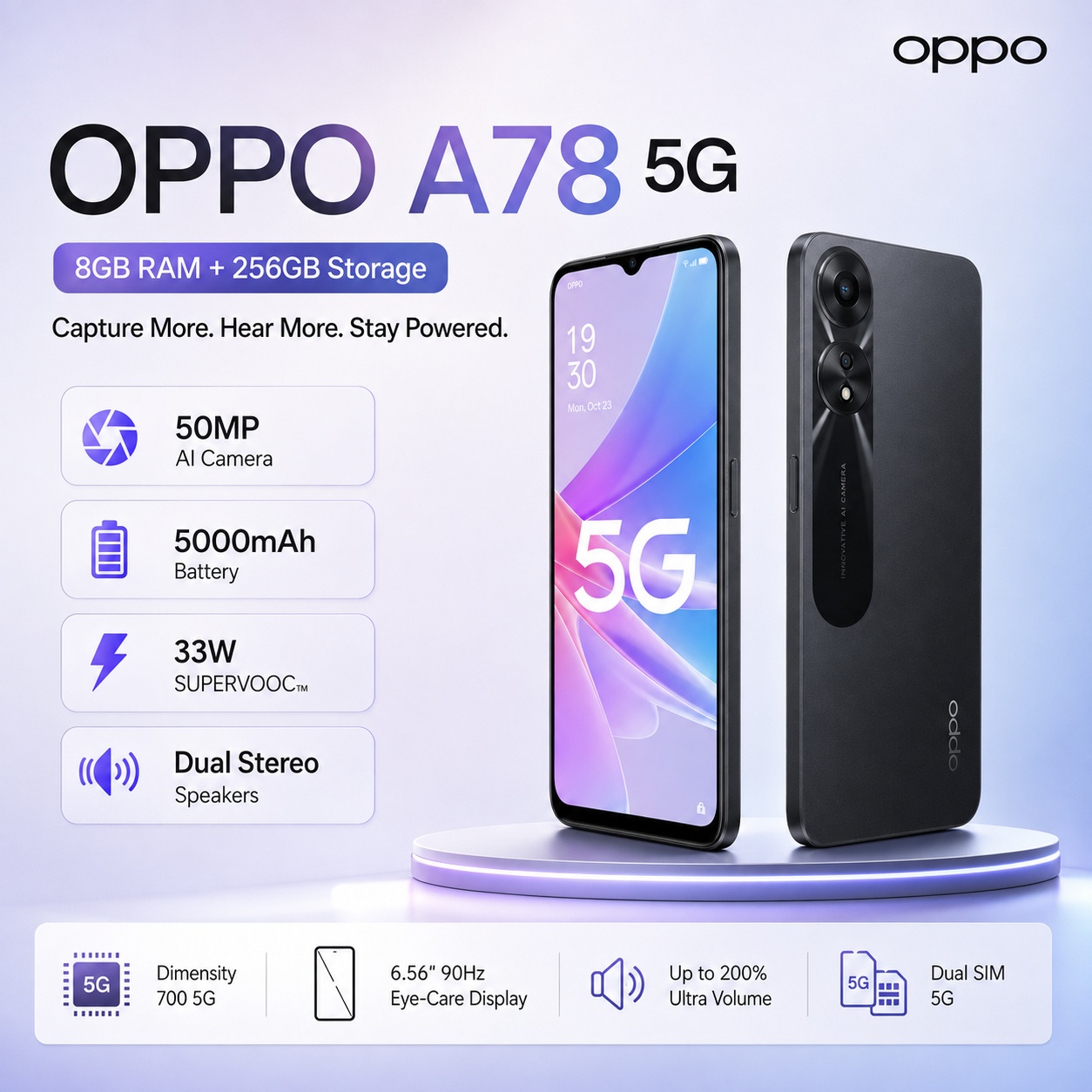 Oppo A78 - Novo Smartphone OPPO A78 5G 2026,