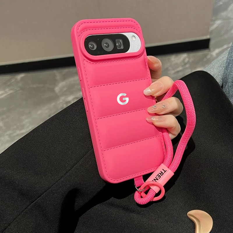 Google Pixel 9 - Capa de tecido tipo jaqueta acolchoada,