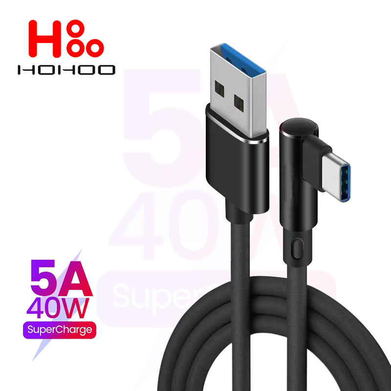 Huawei Mate 60 - 5A USB Tipo-C Cabo 90 Graus