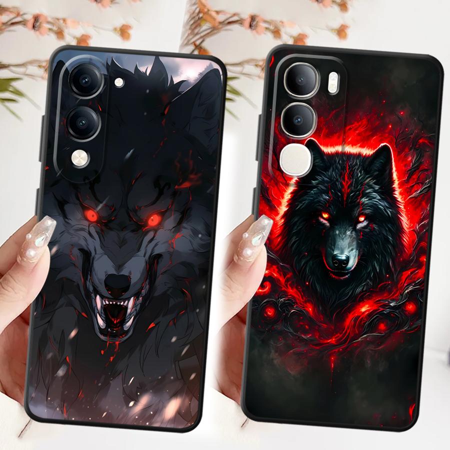 Vivo Y28 - Capa de Telefone Red Flame Fierce