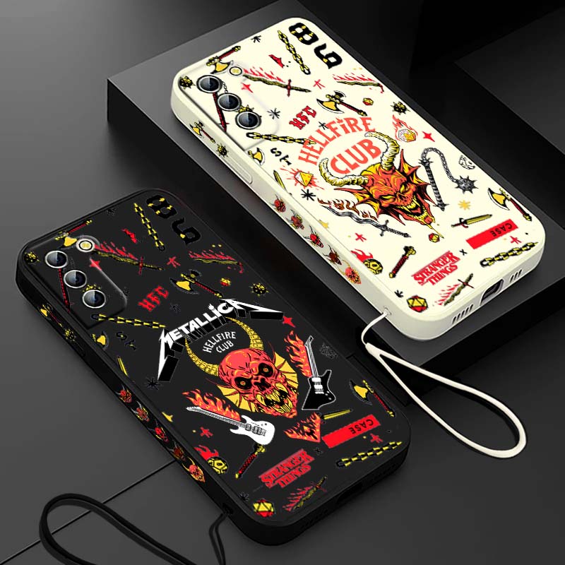 Samsung Galaxy S25 - Capa de Celular Líquida com Cordão