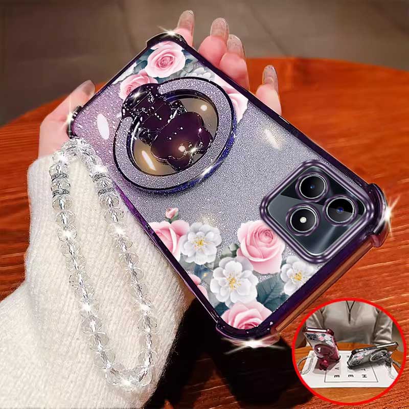 3 peças (Capa de celular Rosa  - Realme Note 50 avaliação e preço